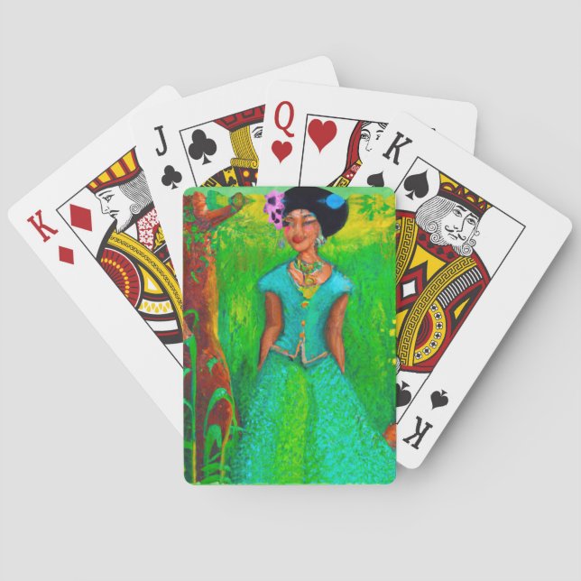 Baralho Linda mulher jamaicana (Verso)