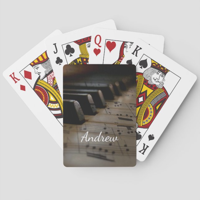 Baralho Linda T (1) Chaves Anticas para Piano de Música (Verso)