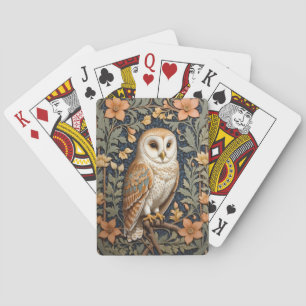 Baralho Linda Vintage Barn Owl William Morris Inspirou