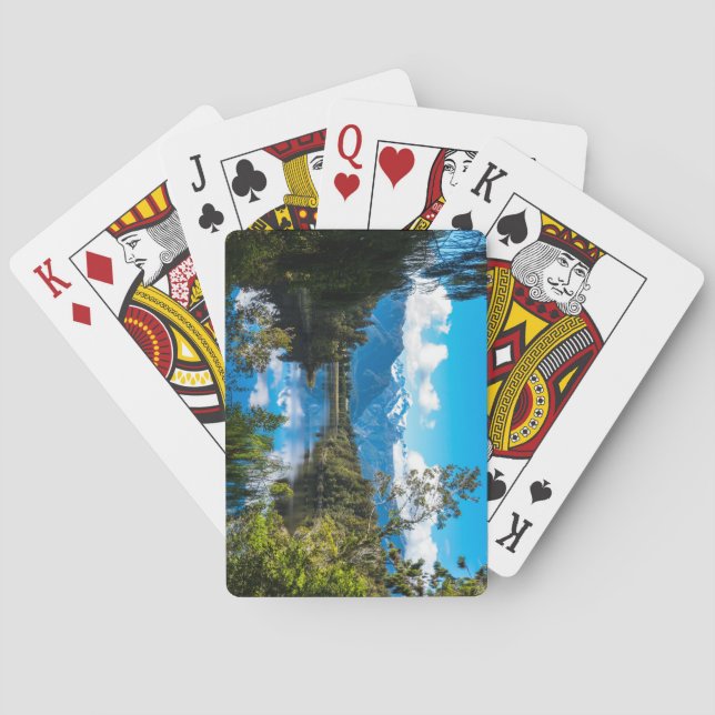 Baralho Lindos Alpes de Neve da Nova Zelândia (Verso)