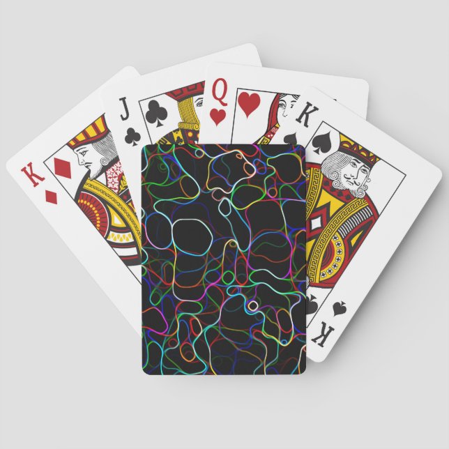 Baralho Linhas de multicor neon (Verso)