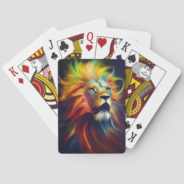 Baralho Lion Animal Discovery Adventure Planet Nature (Verso)