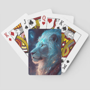 Baralho Lion Animal Portrait Painting Willife Outdoor