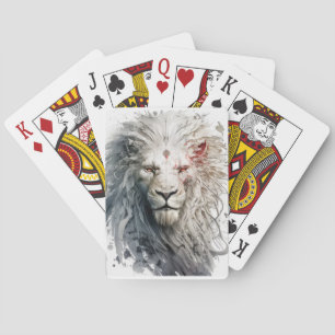 Baralho Lion Retrait Animal Painting Willife Outdoor