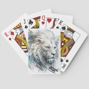 Baralho Lion Retrait Animal Painting Willife Outdoor