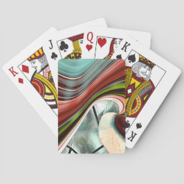 Baralho Listras curvas de gradiente em cores envelhecidas,