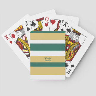 Baralho Listras de Harmonia Linhas Verde Dourado Branco