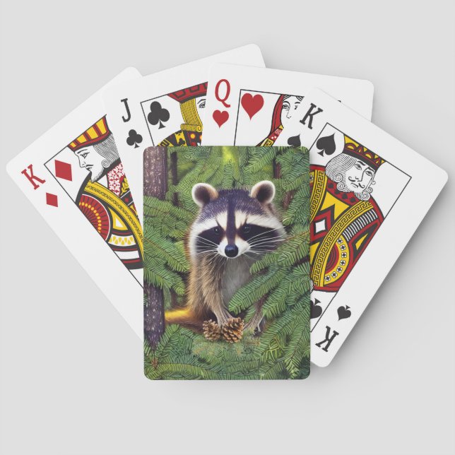Baralho Little Woodland Wilderness Raccoon (Verso)
