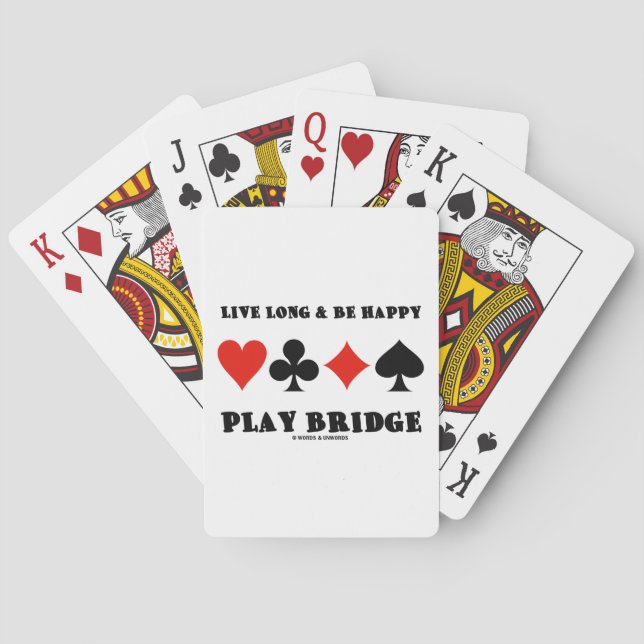 Baralho Live Long & Be Happy Play Bridge (Quatro Conjuntos (Verso)