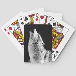 Baralho Lobo de Howling Preto e Branco