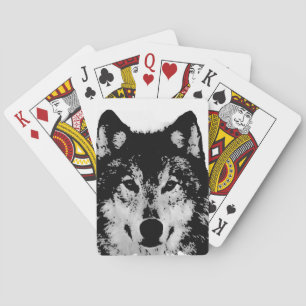Baralho Lobo Negro e Branco