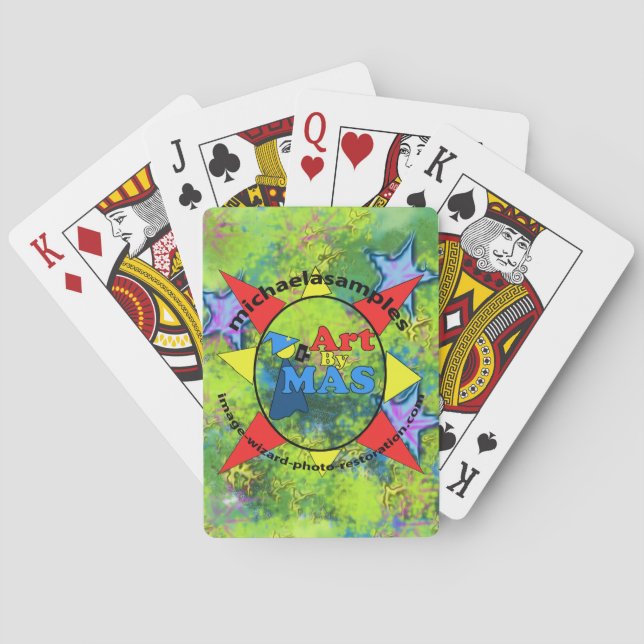 Baralho Logótipo Art By MAS em cartas de jogar (Verso)