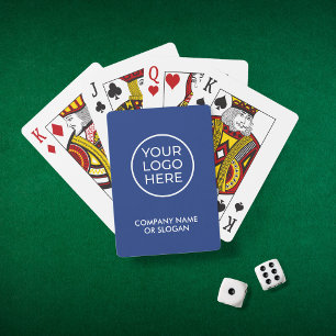Baralho Logotipo comercial azul promocional