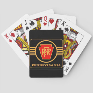 Baralho Logotipo da Ferrovia da Pensilvânia, preto e Doura