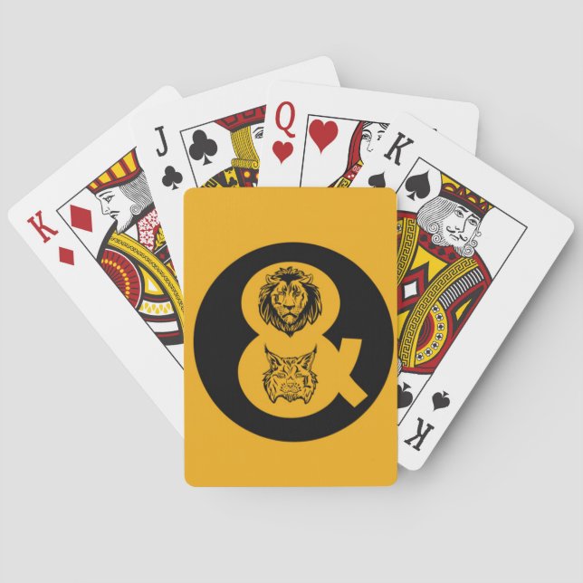 Baralho Logotipo do leão & do lince (Verso)