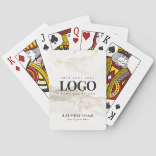 Baralho Logotipo Dourado e Marble da Empresa Personalizada