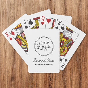 Baralho Logotipo Empresarial Redondo Minimalista Promo