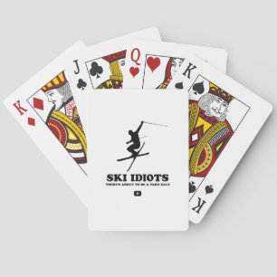 Baralho Logotipo Idiota de Esqui