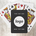 Baralho Logotipo simples com Promocional para empresa de t<br><div class="desc">Adicione seu próprio logotipo e escolha de texto a este design unisex. Remova o texto superior ou inferior,  se preferir. Minimalista e profissional. Excelente como produto promocional para seus clientes e clientes.</div>