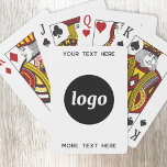 Baralho Logotipo simples com Promocional para empresa de t<br><div class="desc">Adicione seu próprio logotipo e escolha de texto a este design. Remova o texto superior ou inferior,  se preferir. Minimalista e profissional. Excelente como produto promocional para seus clientes e clientes.</div>