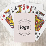 Baralho Logotipo Simples Com Promocional Para Empresas Ros<br><div class="desc">Adicione seu próprio logotipo e escolha de texto a este design. Remova o texto superior ou inferior,  se preferir. Minimalista e profissional. Excelente de um produto de promocional para seus clientes e clientes. Seu logotipo será cortado em círculo. Para outras versões,  consulte a coleção.</div>