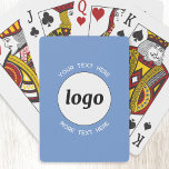 Baralho Logotipo simples com texto Promocional para empres<br><div class="desc">Adicione seu próprio logotipo e escolha de texto a este design. Remova o texto superior ou inferior,  se preferir. Minimalista e profissional. Excelente de um produto de promocional para seus clientes e clientes. Seu logotipo será cortado em círculo. Para outras versões,  consulte a coleção.</div>