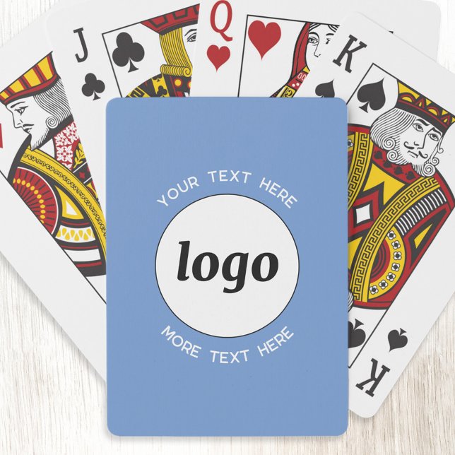 Baralho Logotipo simples com texto Promocional para empres (Logo with custom text  business promotional branding playing cards)