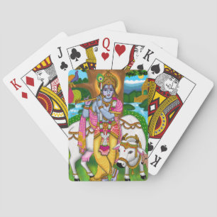 Baralho Lord Krishna Jogando Cartões