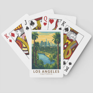 Baralho Los Angeles Califórnia Viagem Arte Vintage