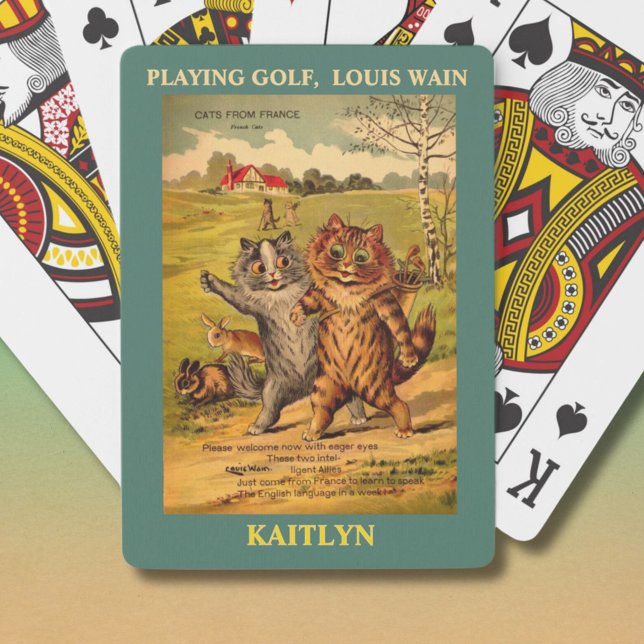 Baralho Louis Wain Cats Jogando Golfe Personalizado (Criador carregado)