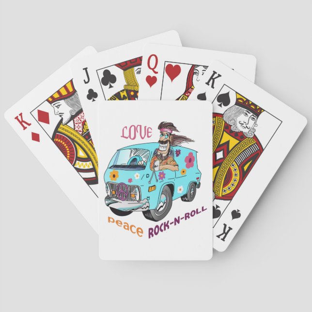 Baralho Love Peace Rock N Roll (Verso)