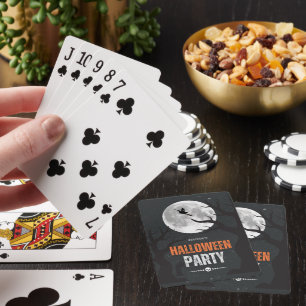 Baralho Lua Cheia de Halloween Preta e Laranja