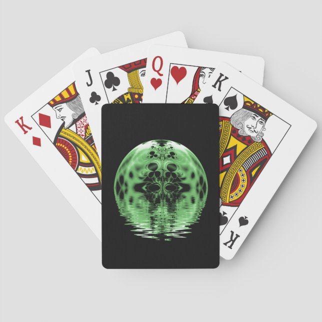 Baralho Lua Flutuante Verde e Preto (Verso)