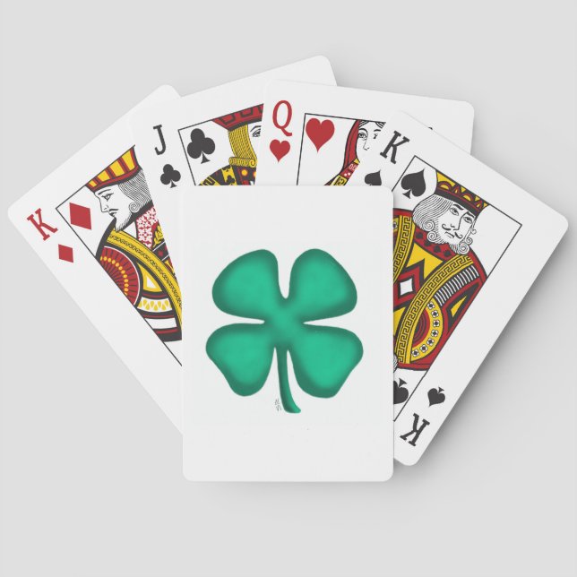 Baralho Lucky 4 Leaf Irish Clover Poker jogando cartas (Verso)