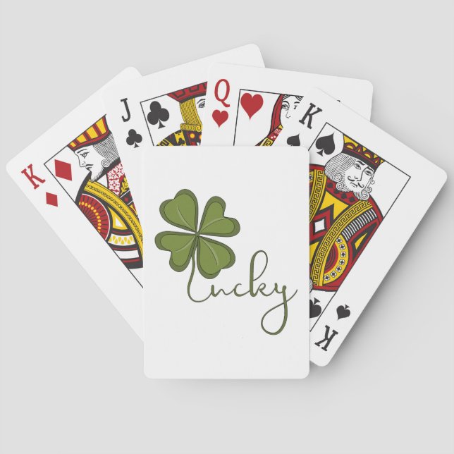Baralho Lucky Four Folha Clover (Verso)
