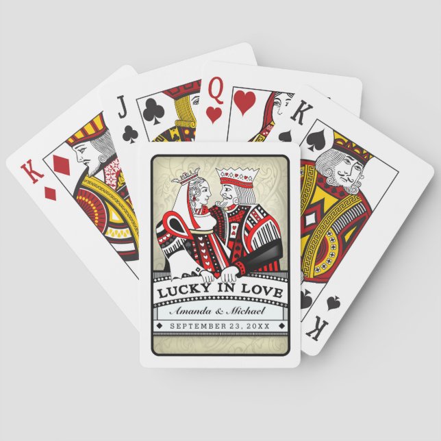 Baralho Lucky in Love Black Red & White Play Cards (Verso)