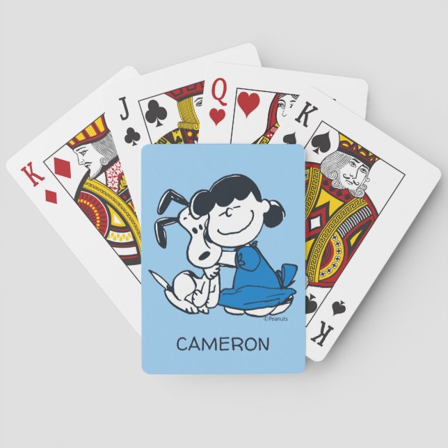 Baralho Lucy Hugging Snoopy Playing Cards (Verso)