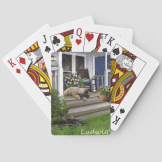 Baralho Ludwig o cartão de jogo do filhote de cachorro de