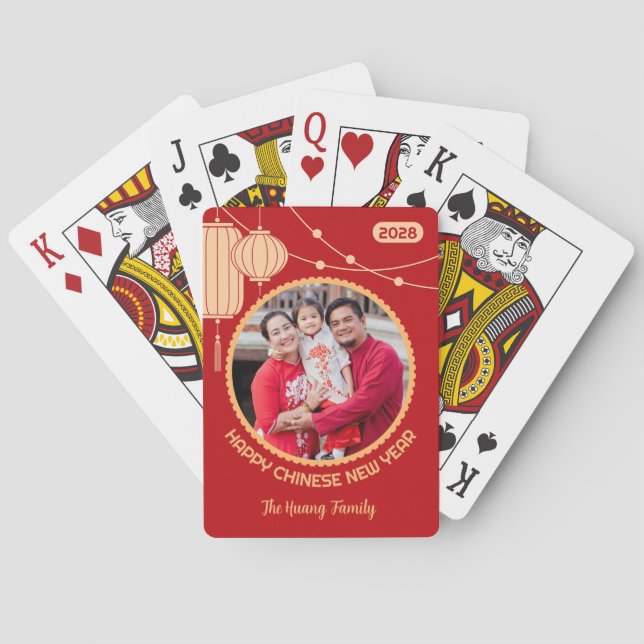 Baralho Lunar New Year Lantern Photo Poker Cards (Verso)