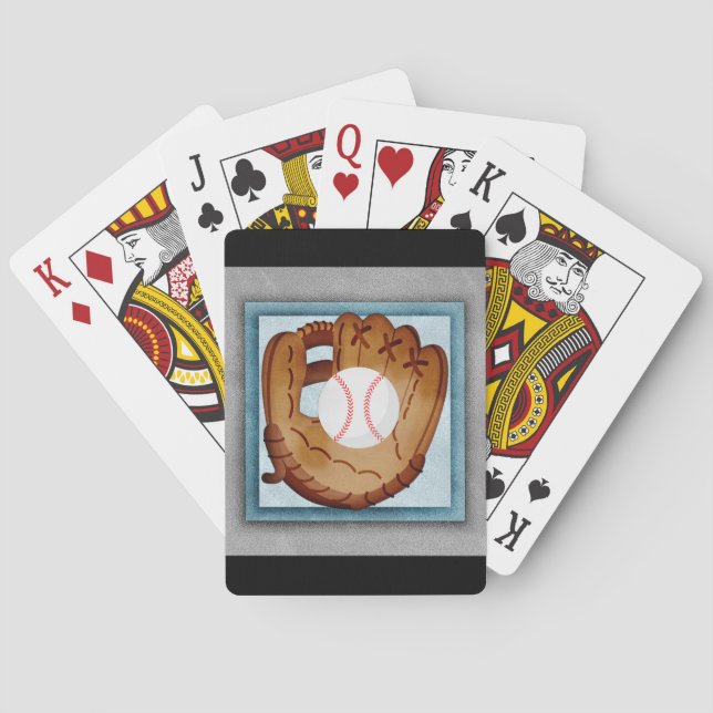 Baralho Luva de beisebol - Tema de beisebol bonito (Verso)