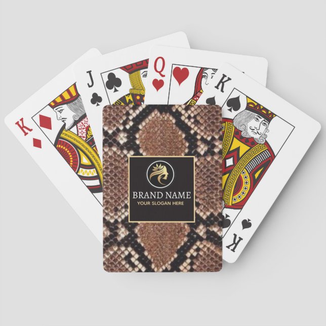 Baralho Luxury Beauty Branding Brown Python Snake Skin  (Verso)