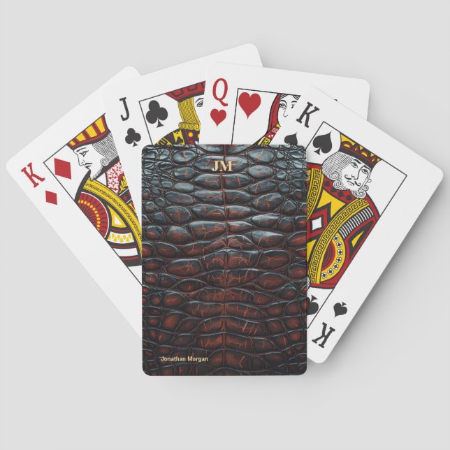 Baralho Luxury Executive Monogram Premium Leather  (Verso)