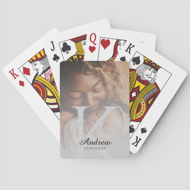 Baralho Luxury Personalized Poker Style Design with Photo (Verso)
