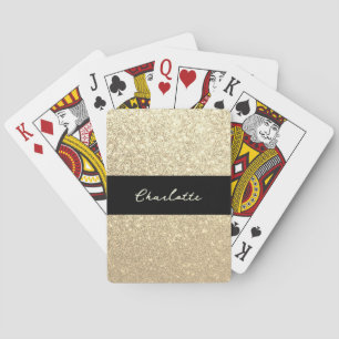 Baralho Luxury Sparkle Dourado Glitter Name