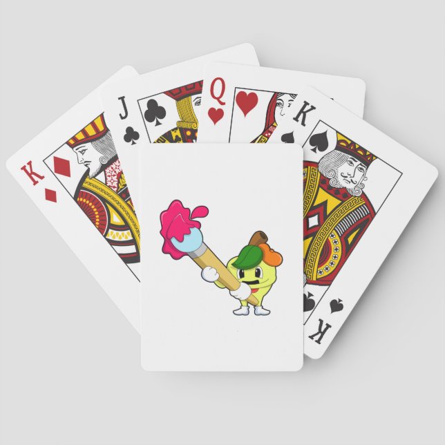 Baralho Maçã como Pintor com Pintor (Verso)