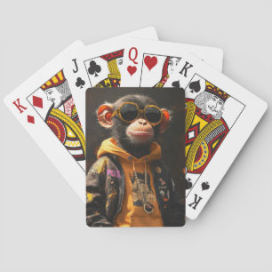 Baralho Macaco legal em roupa interior