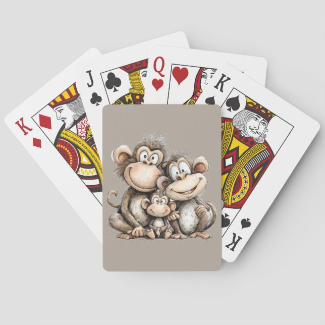 Baralho Macacos fofos  (Verso)