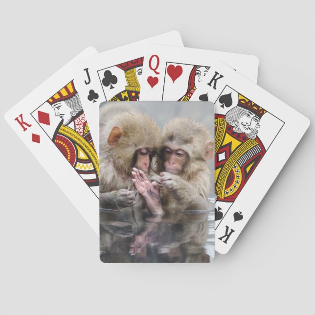Baralho Macacos pequenos | Hot Springs, Japão (Verso)