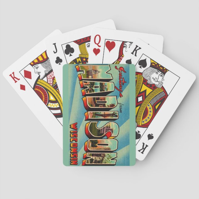 Baralho Madison Wisconsin  Postcard Playing Cards (Verso)