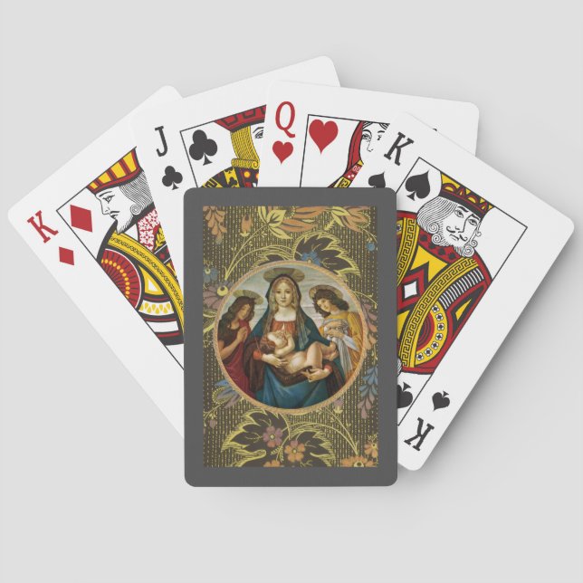 Baralho Madona e Menino de Botticelli (Verso)